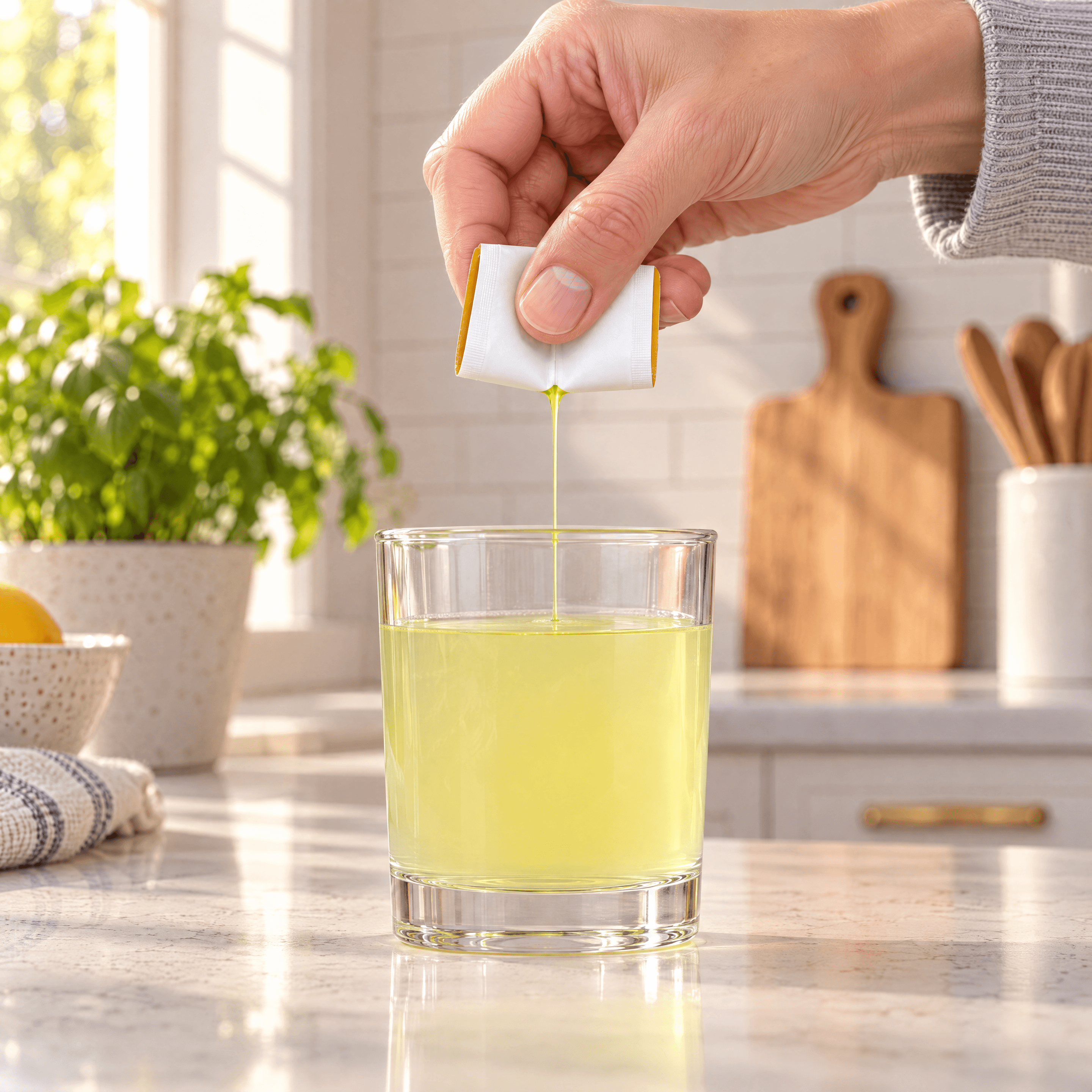 Snap it into a drink. That’s the whole routine.