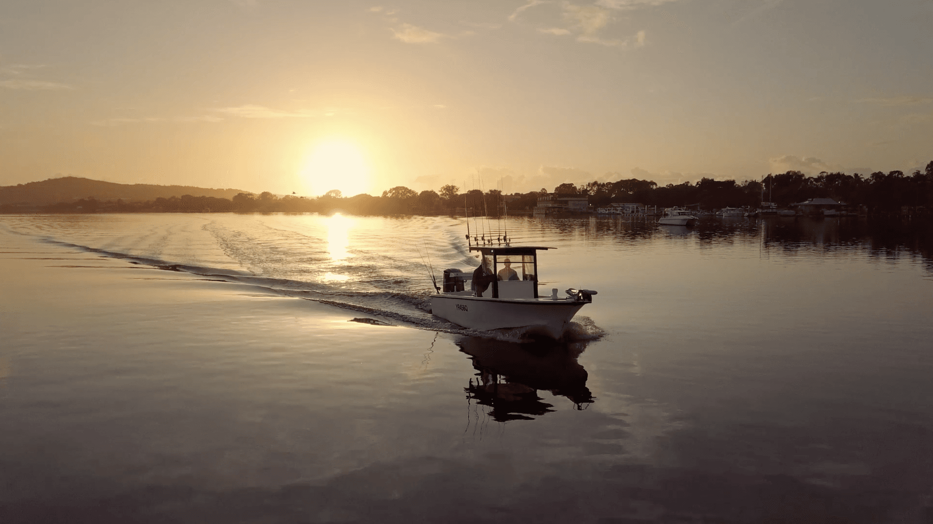 Rear view of black car