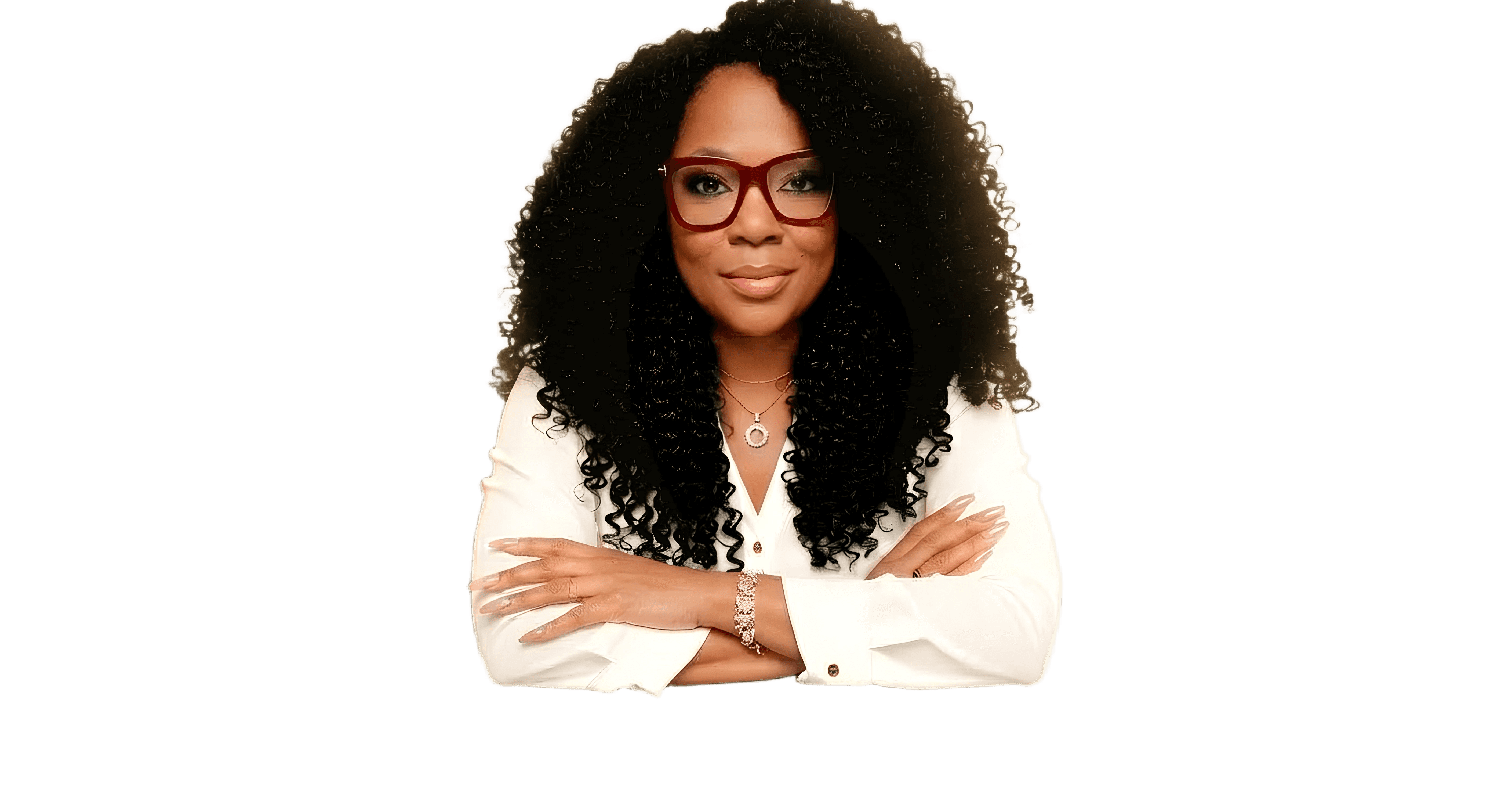 Woman showing hand symbol