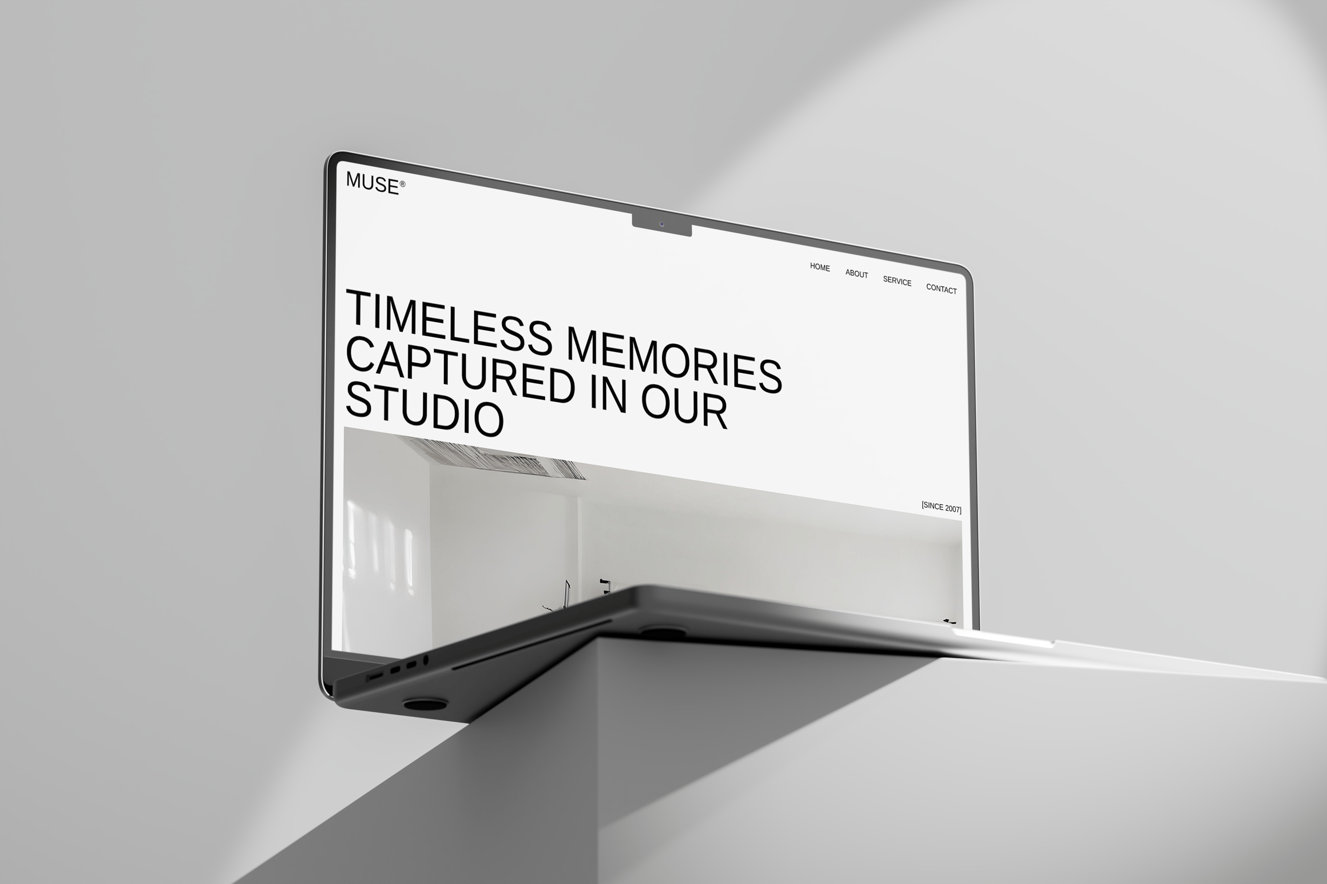 Muse Laptop Mockup Design