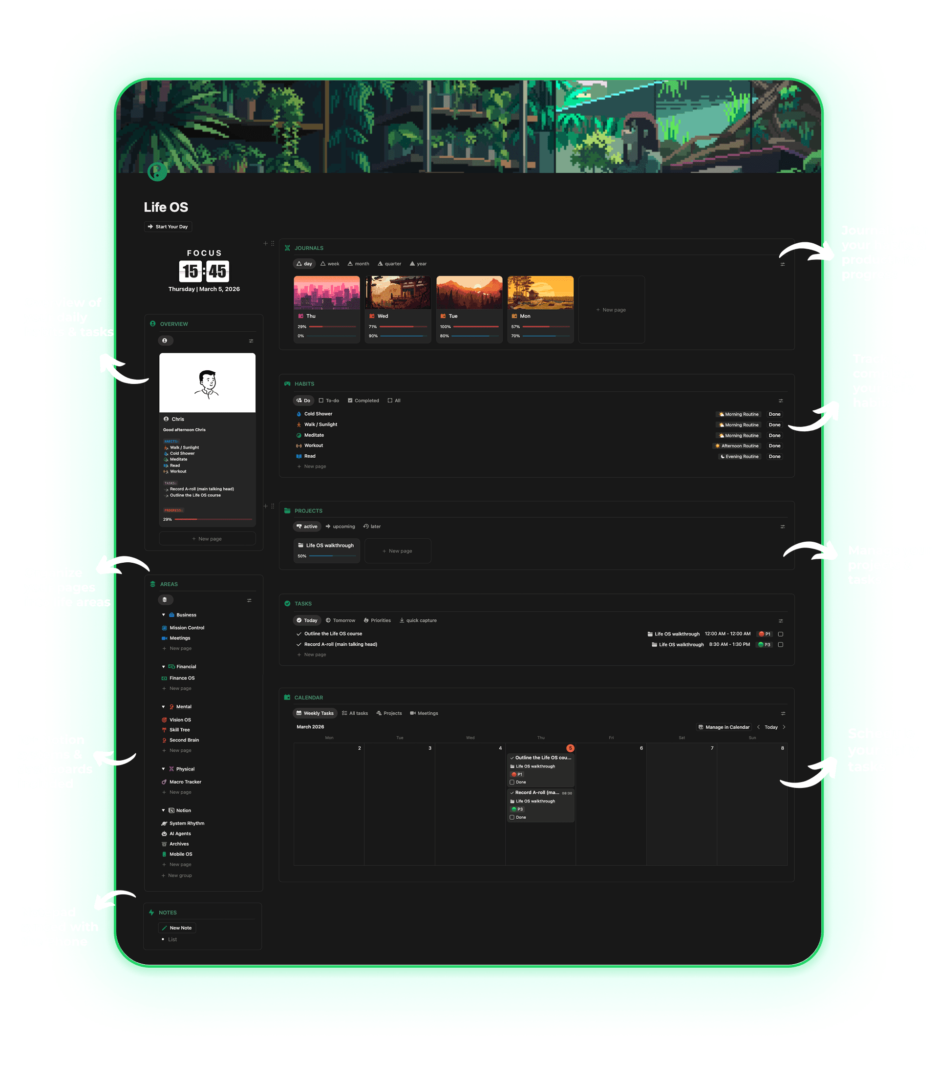 Life OS Dashboard Preview