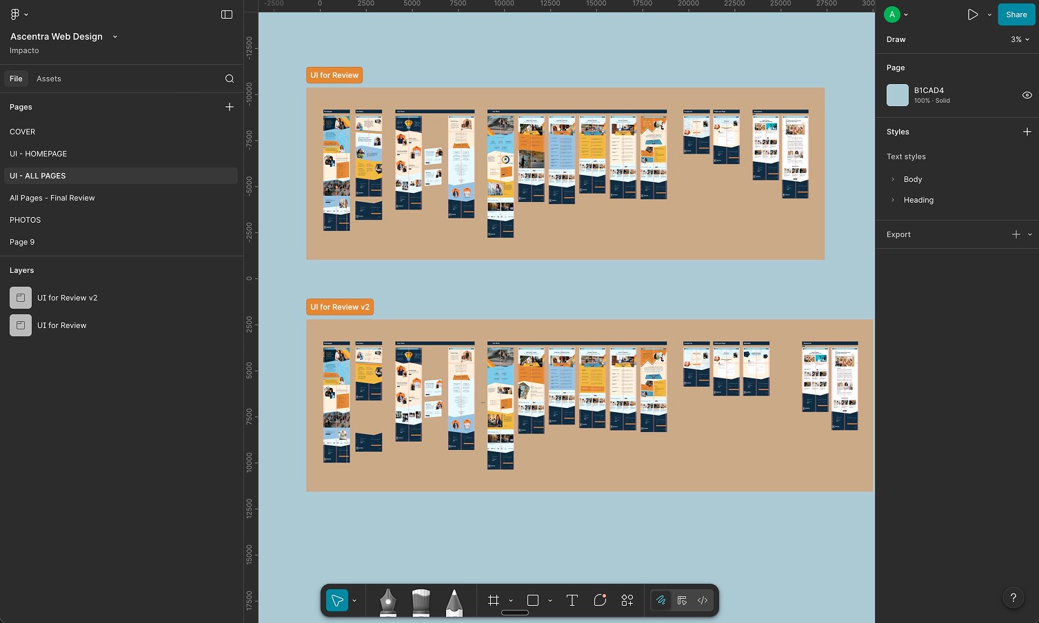 A screenshot of the design from Figma