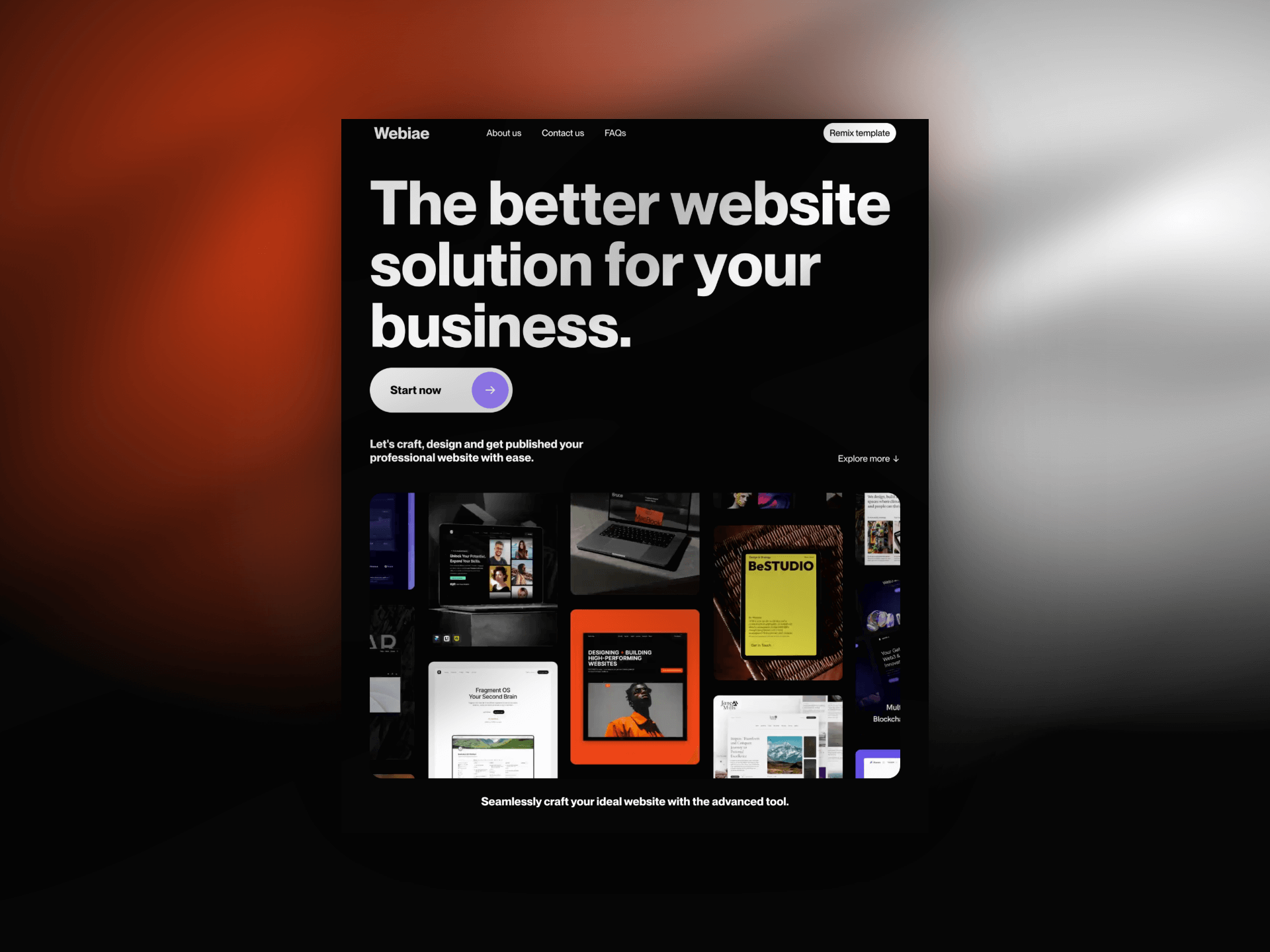A dark and light themed minimalistic website template made in framer.