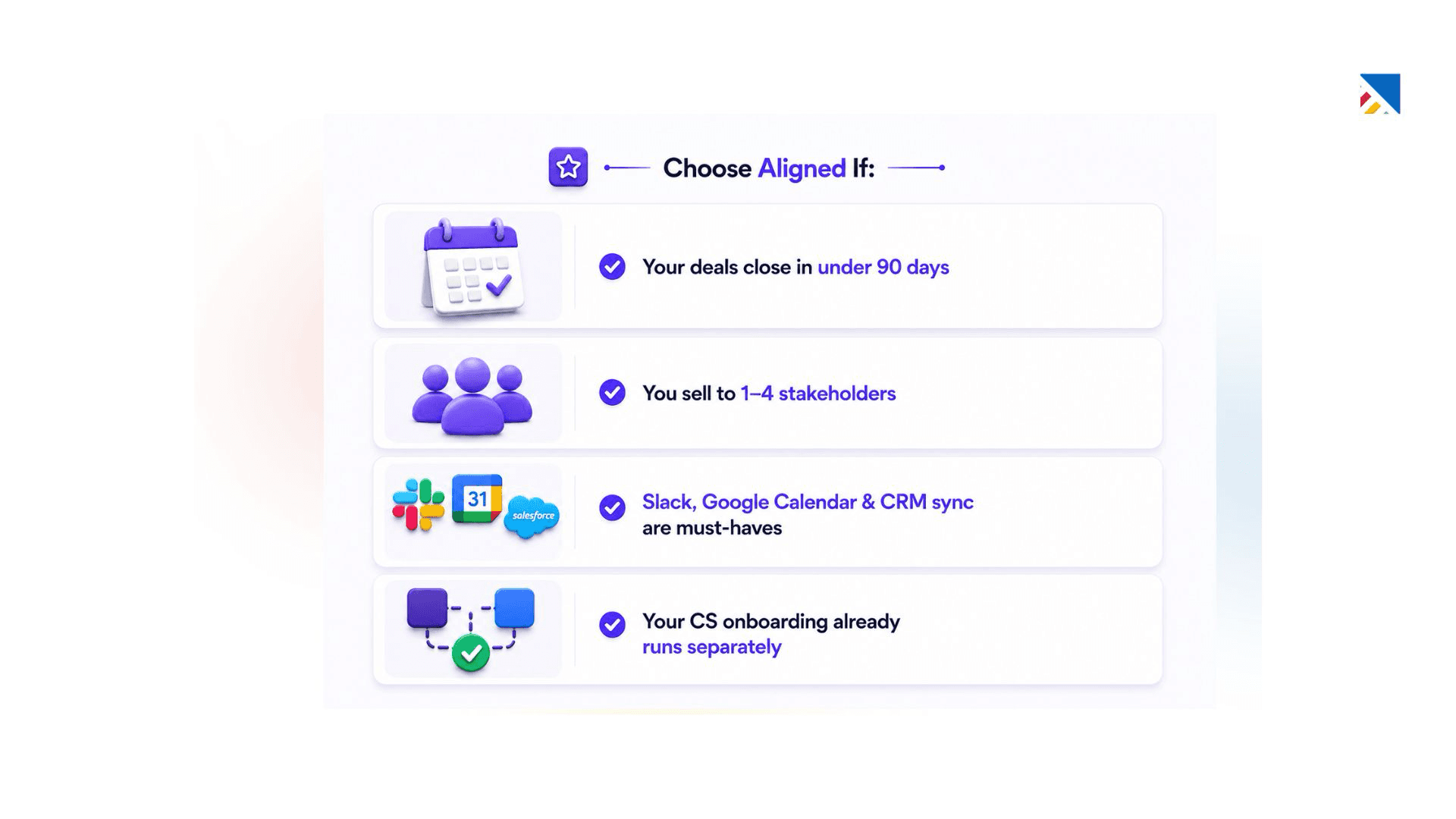 Choose Aligned if: