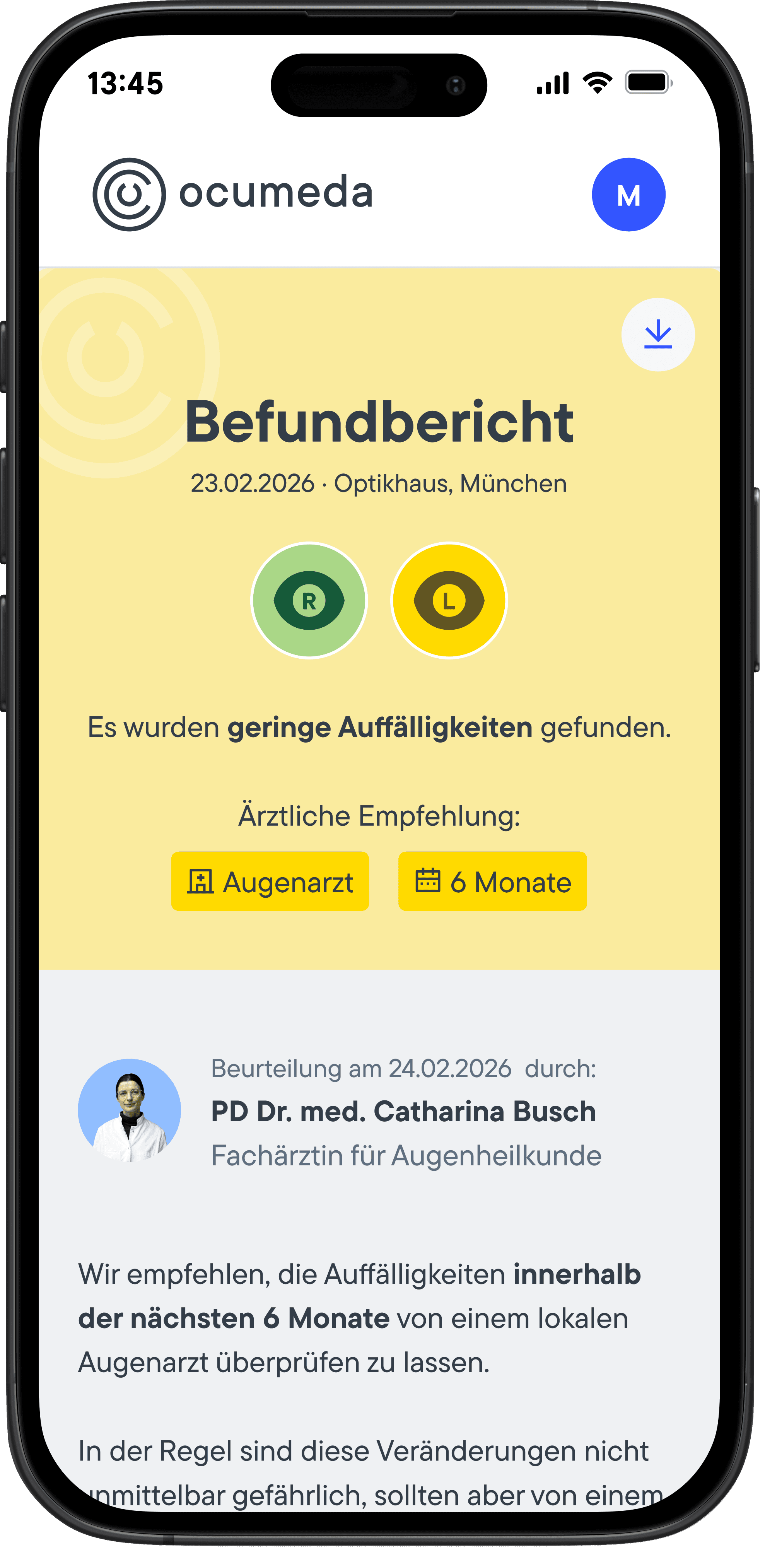 Yellow Ocumeda Report Overview