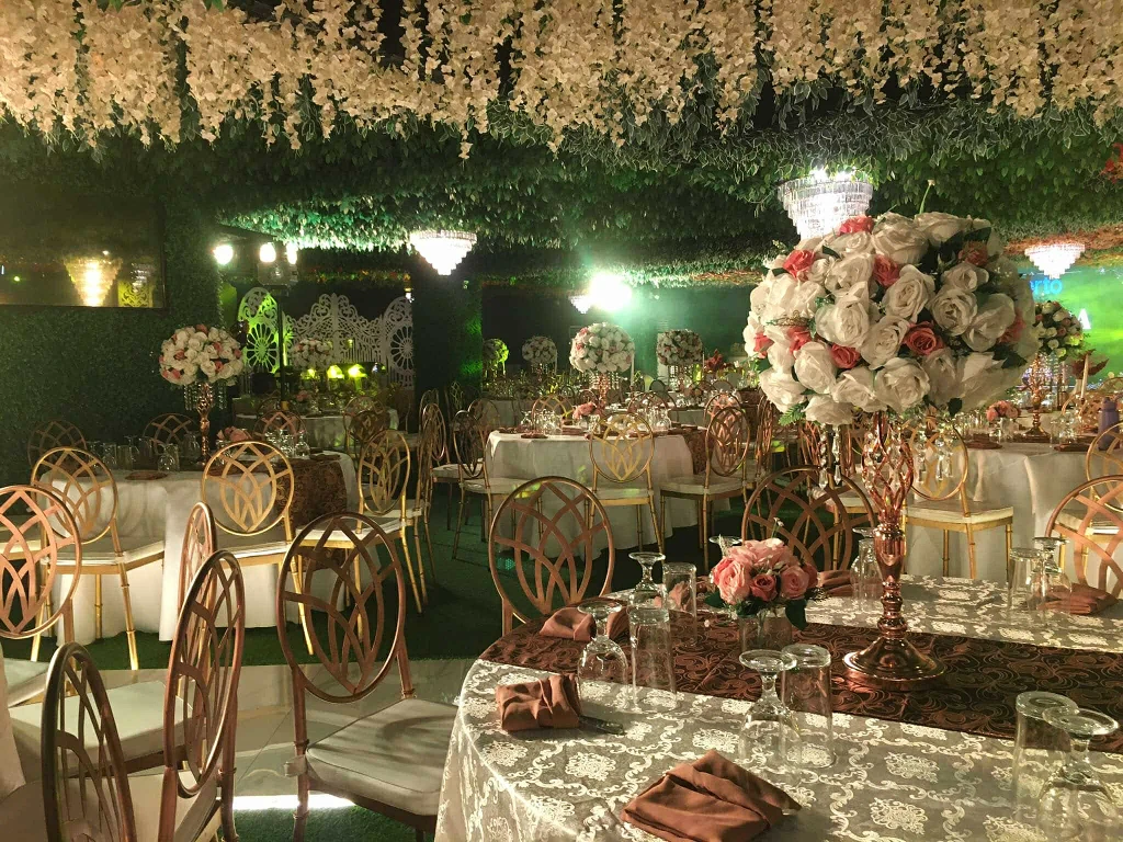 Elegant corporate banquet tables inside Pandora Hall, Quezon City
