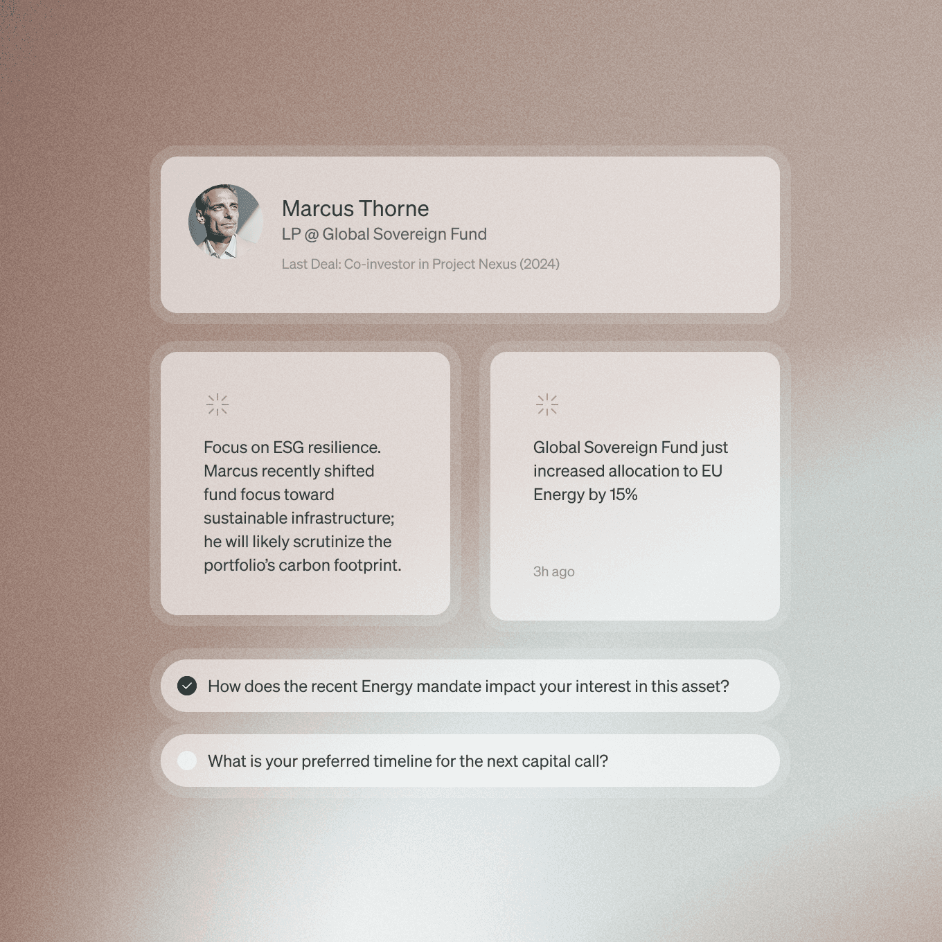 Briefed before every meeting