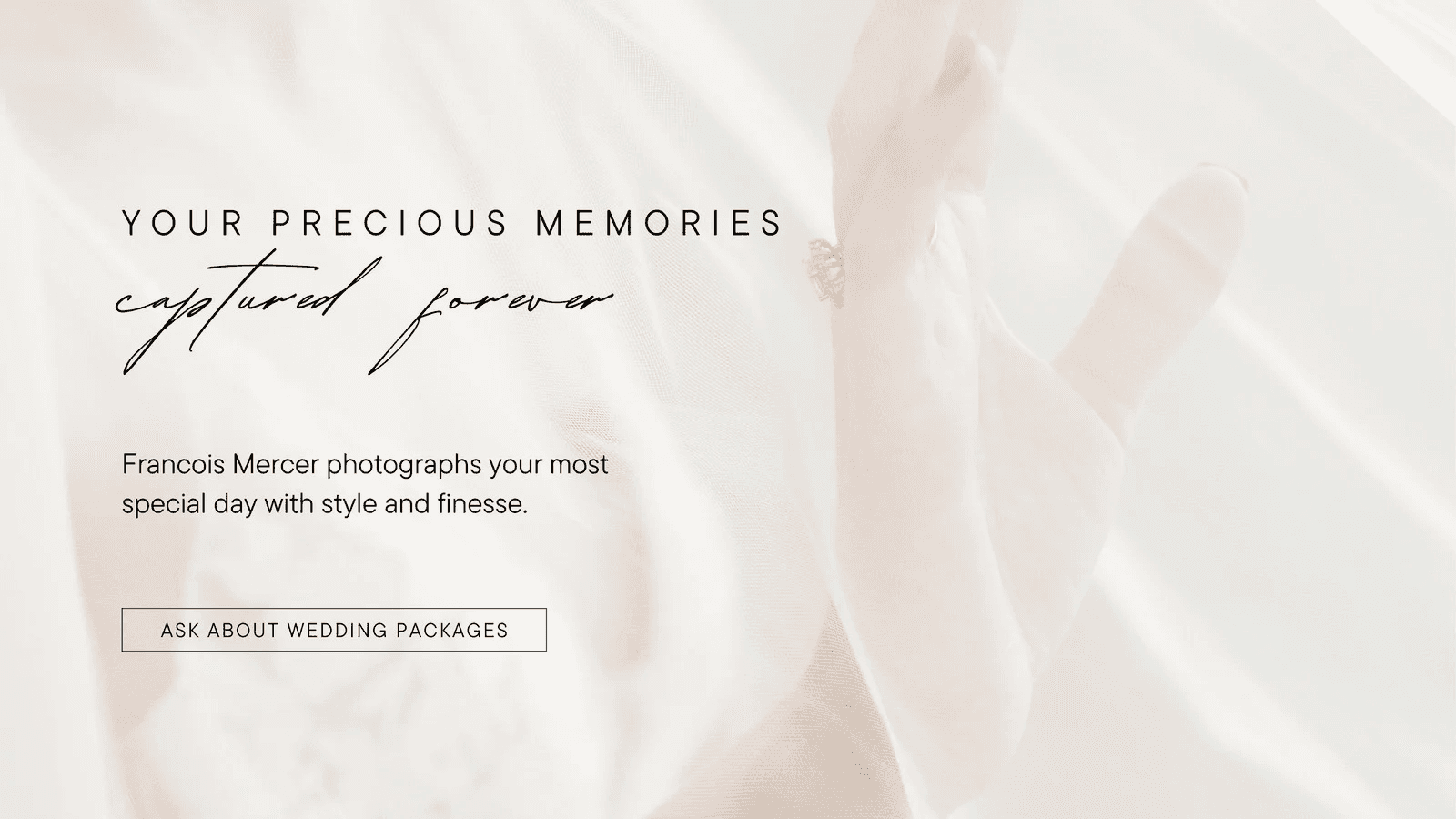 10 Best Free Portfolio Website Templates for 2026 - Cream and White Photographic Wedding Photographer Portfolio & Resume Website (Canva)