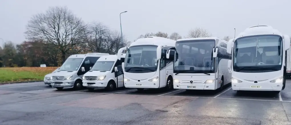 Bus Hire Dublin fleet lineup of minibuses and coaches