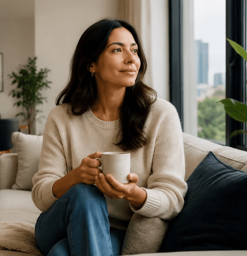 Woman considering her next steps during divorce