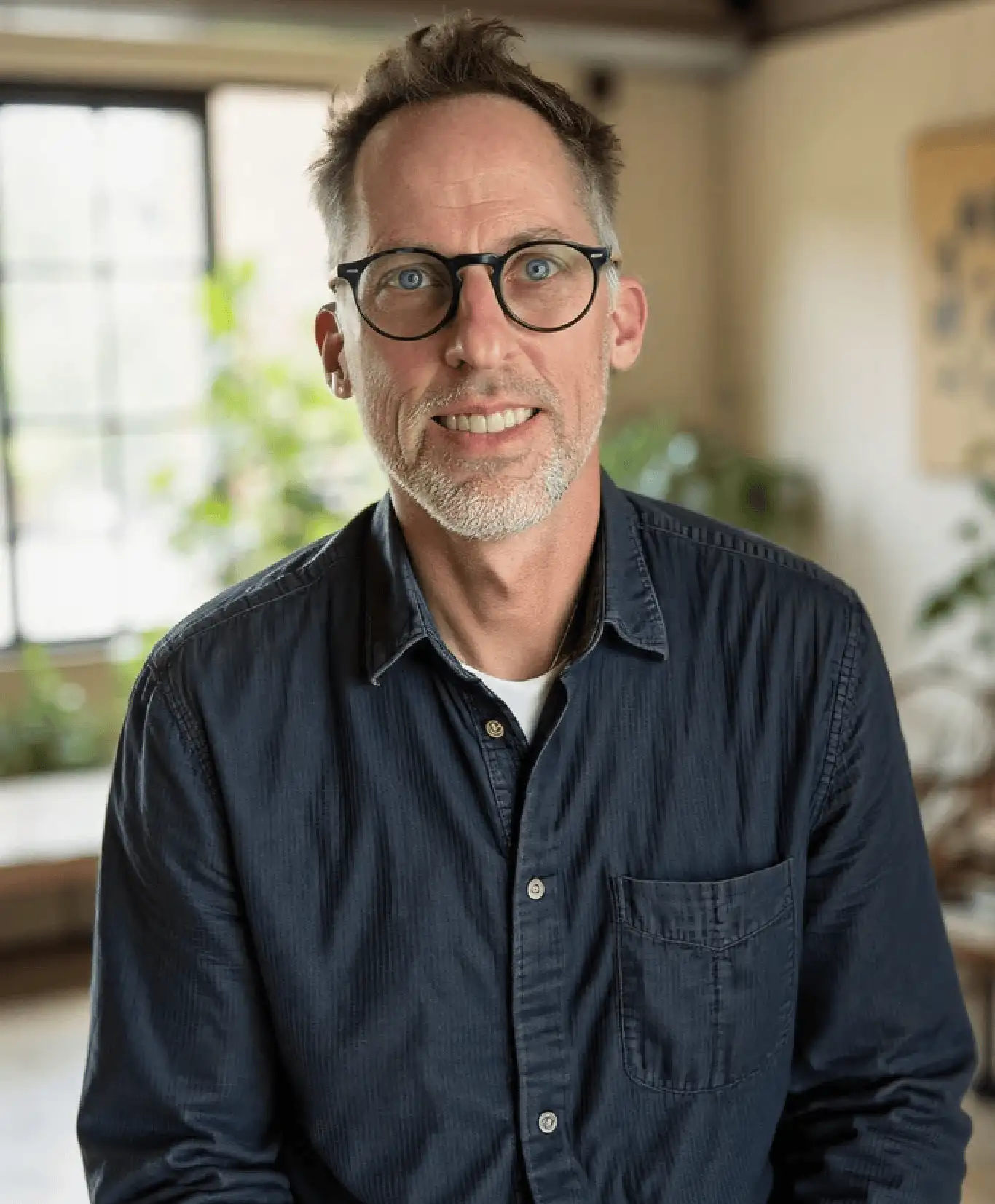 Portrait  of a young man with glasses