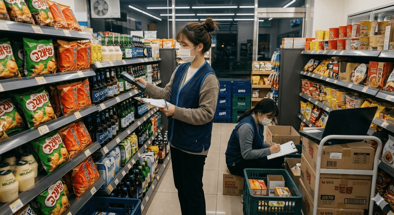편의점 상품진열 