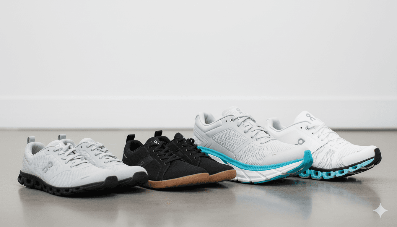 Different shoes that could be potentially recommended to a person depending on the source