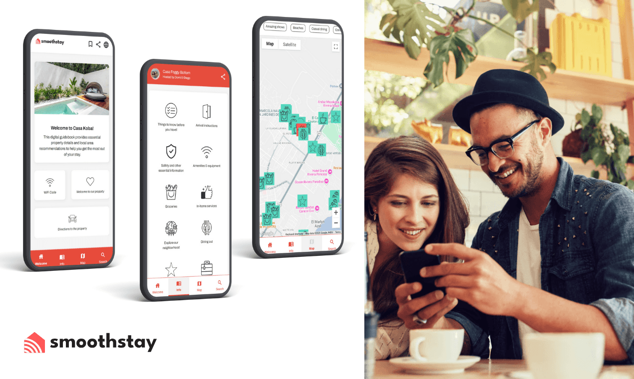 SmoothStay's FREE Digital Welcome Book for Short-term Rentals And Boutique Hotels