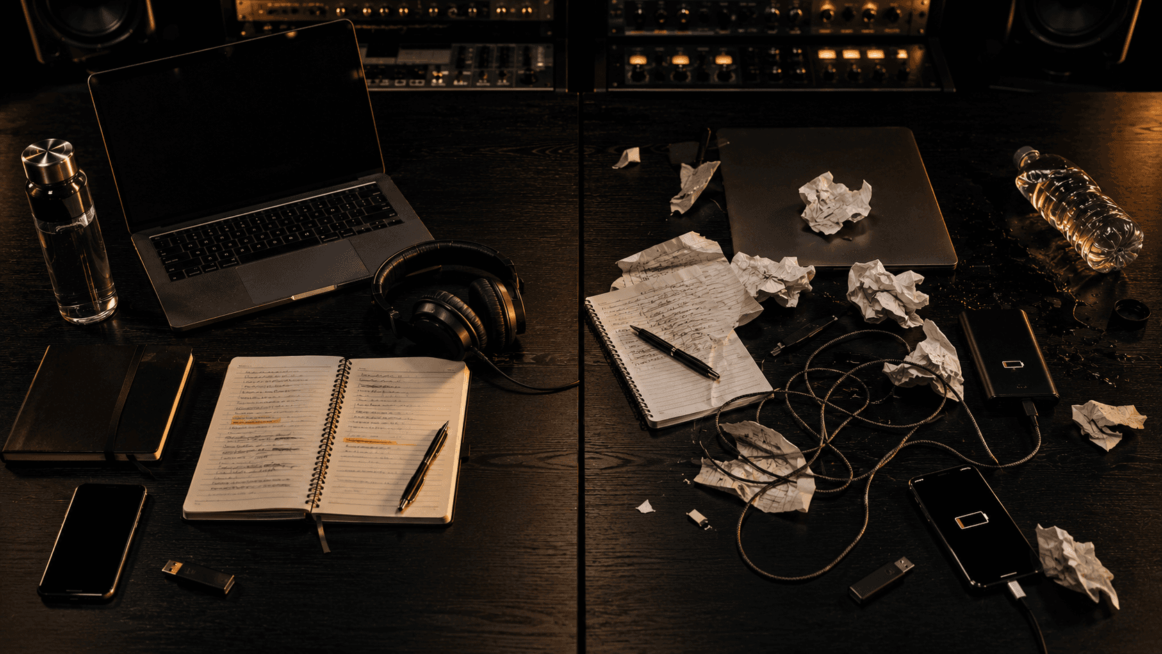 Une session bien préparée vs une session improvisée — Les 10 erreurs qui ruinent une session en studio d'enregistrement | Seven Studio