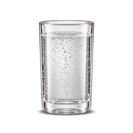 Glass of sparkling water