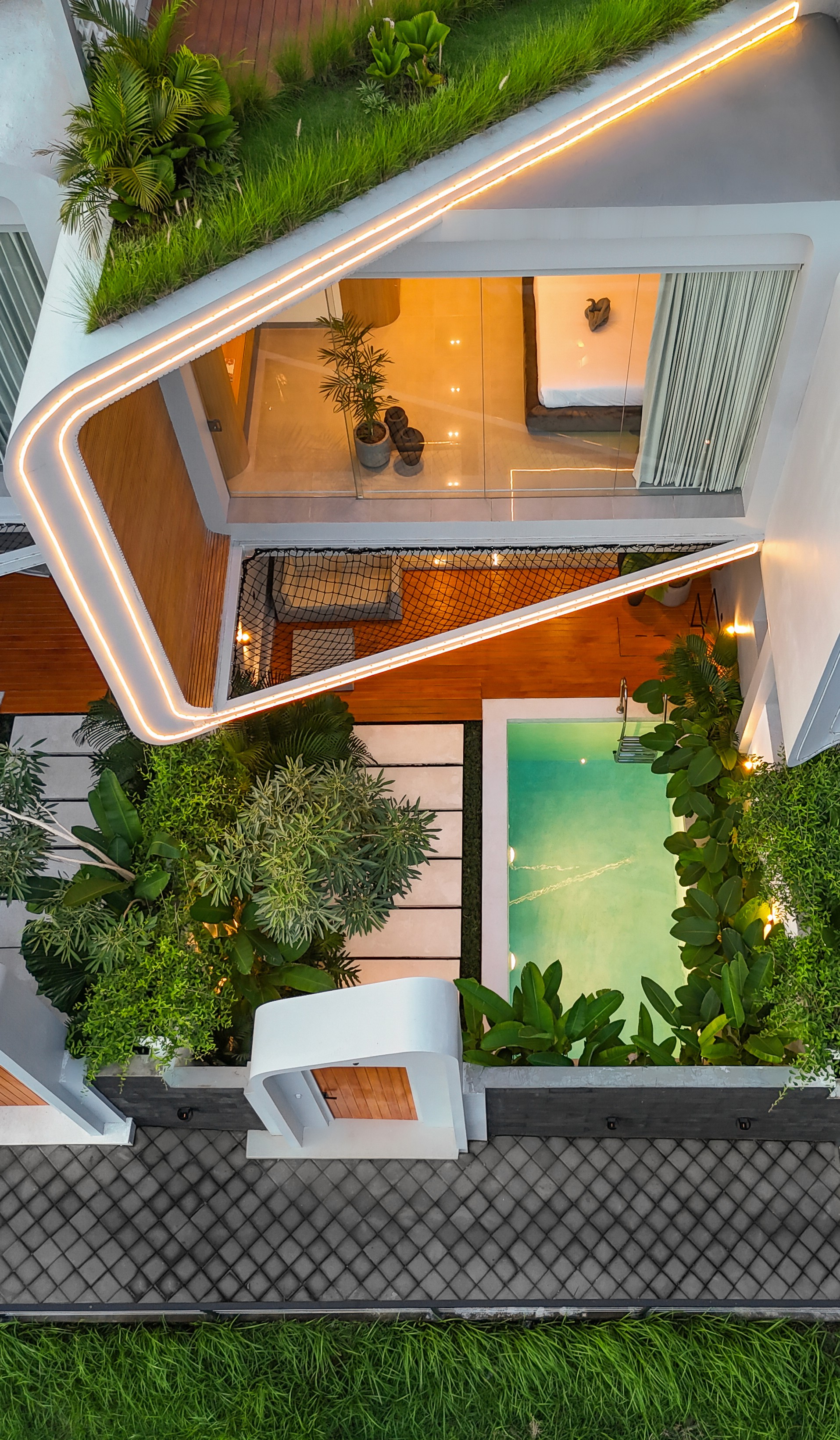 2-bedroom townhouses with rooftop and rice field views in Umalas