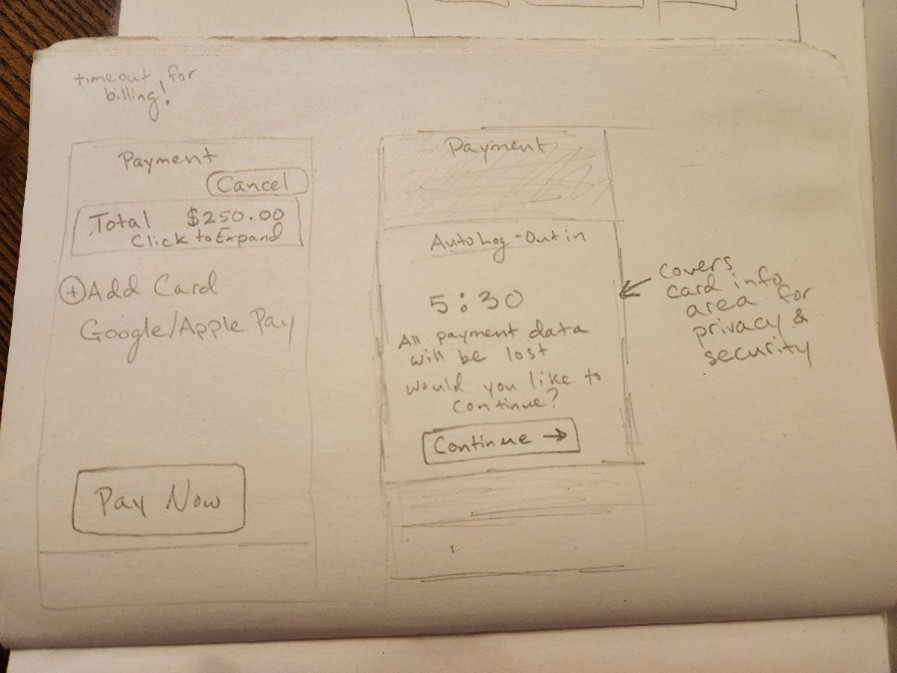 Timeout screen sketch