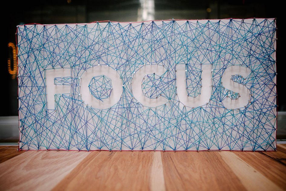 Amidst all of the amazing happenings at Pinterest, the Pinterest folk occasionally needs a reminder to FOCUS. This was made during a recent “Makeathon”, Pinterest’s version of a hackathon.