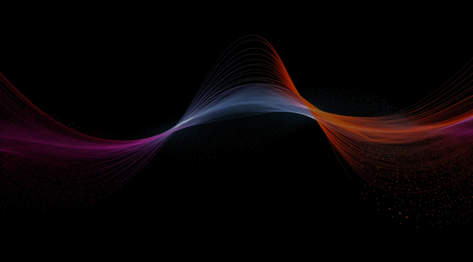 At Jarvis, we act on turning data, AI & tech concepts into reality – colorful sound waves on a black background.