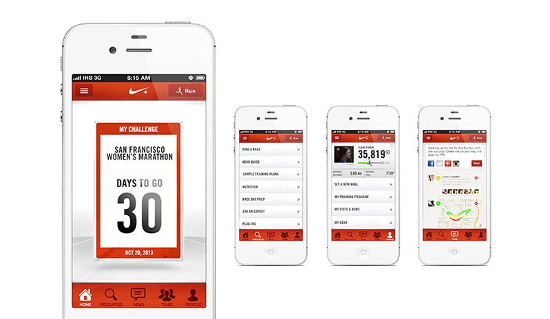 A sample of a UX design of a phone app.