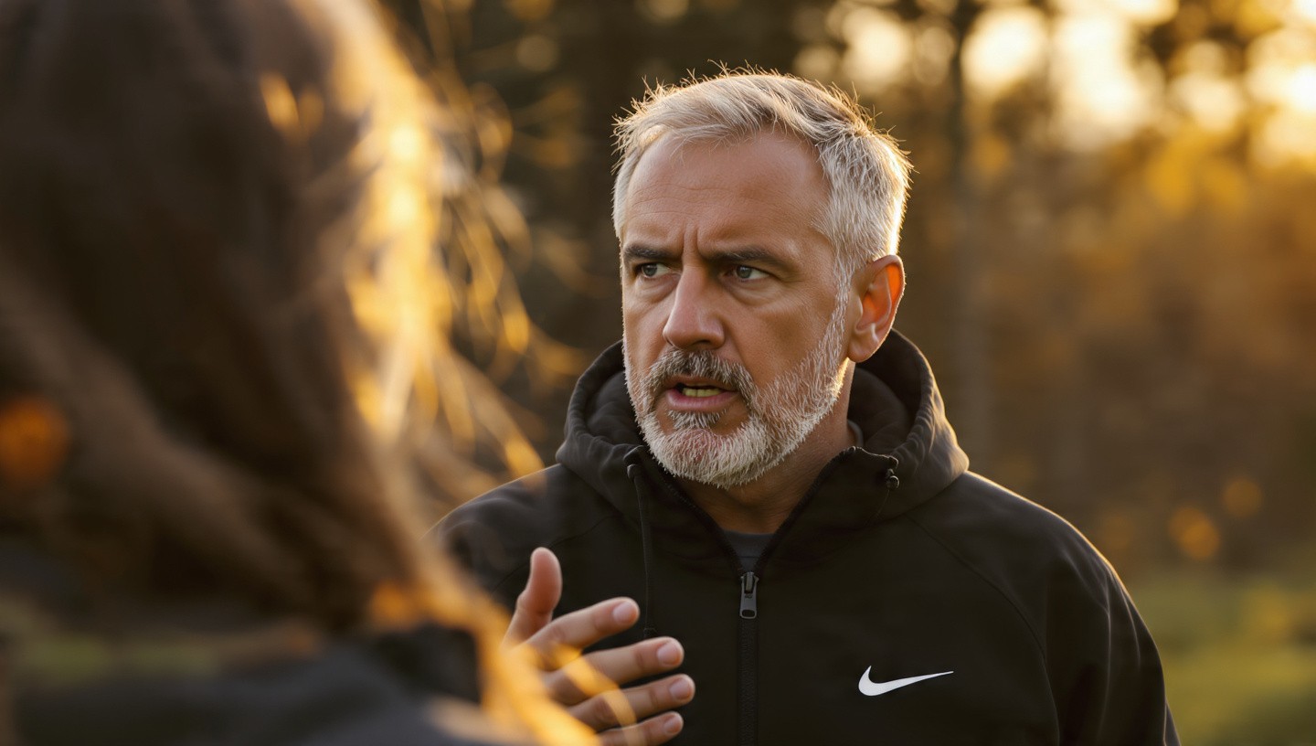 Male aged coach