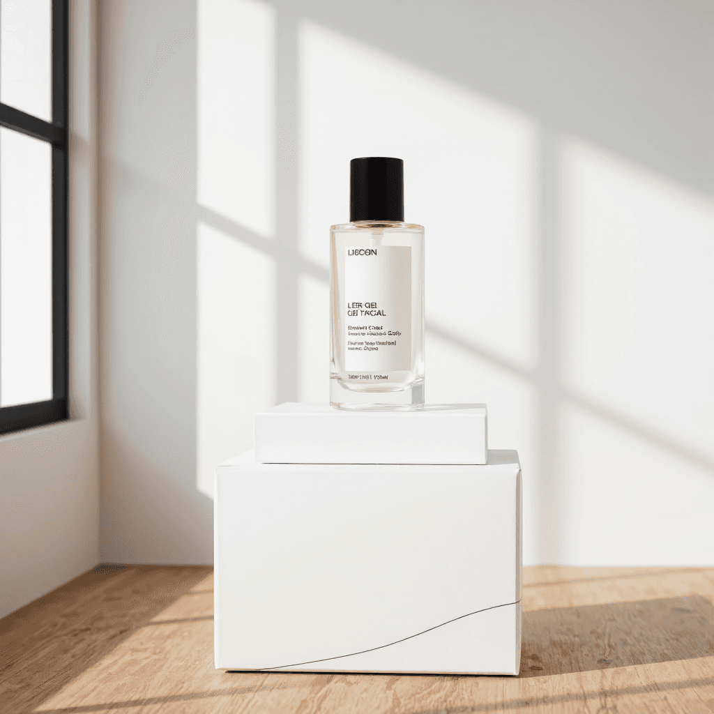 product photography of a bottle of personal gel