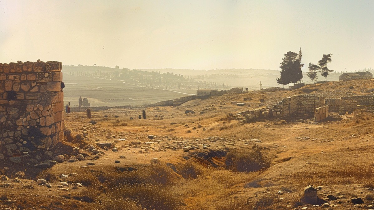 The dusty landscape of Judea