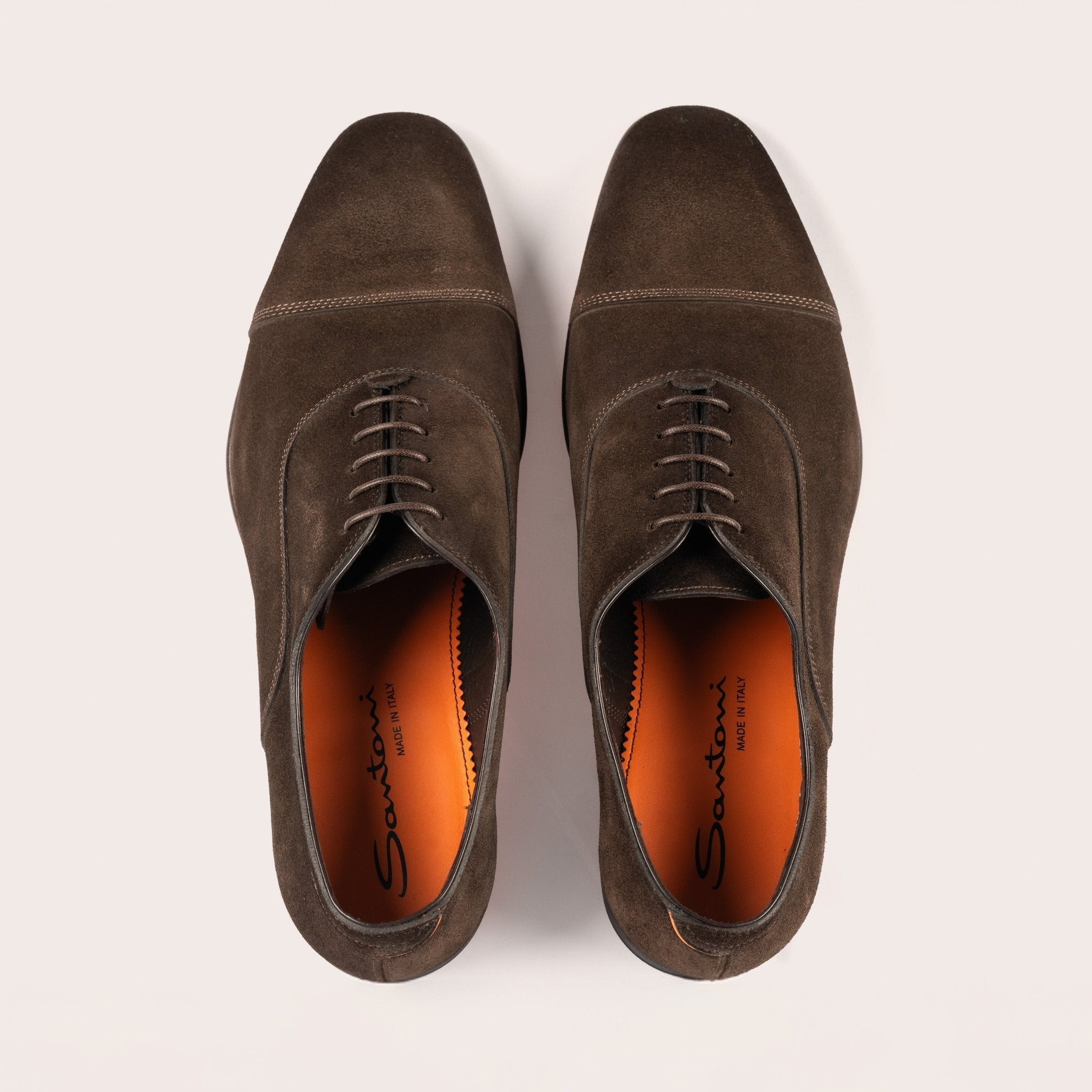 Men's brown suede Oxford shoe - Mandelli UK