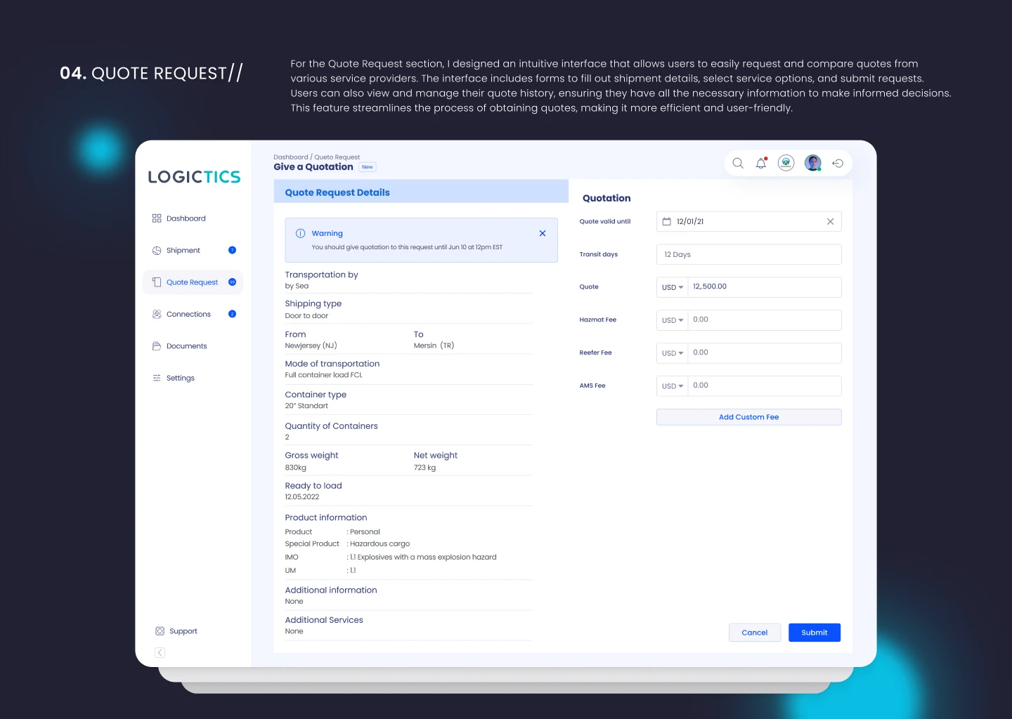 Logictics SaaS Design