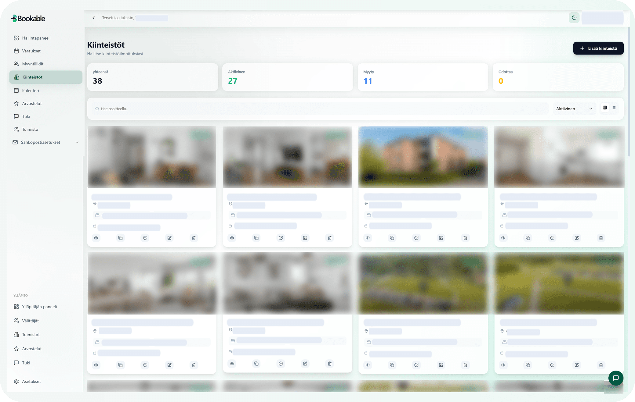 Kiinteistönvälitys ajanvaraus, Bookable Automaatio