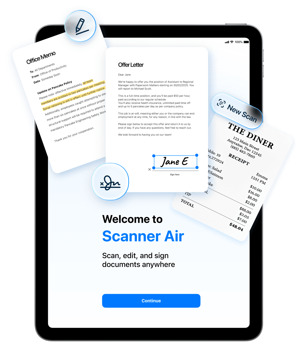 Scan and manage documents
