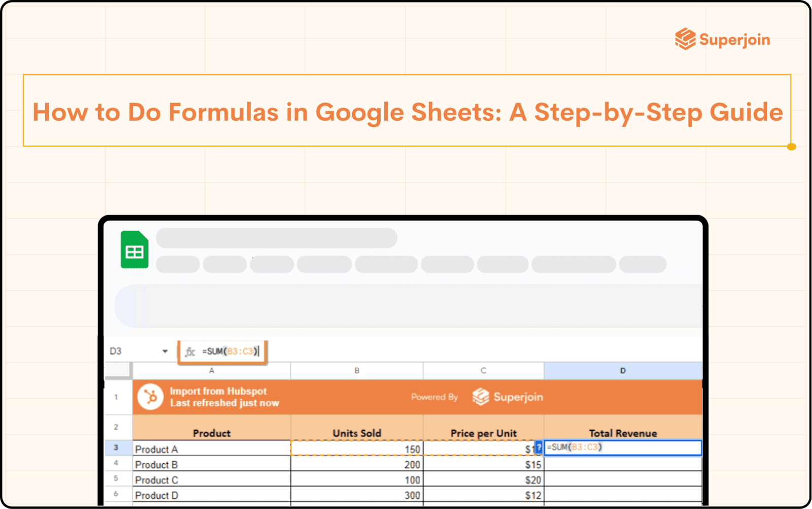 How To Create A Formula In Google Sheets