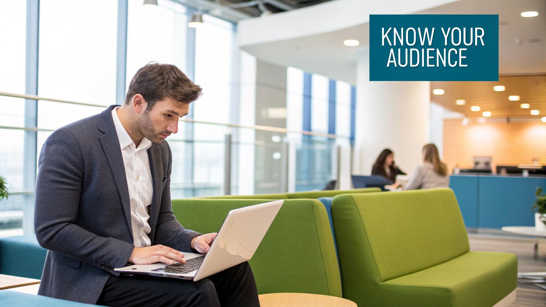 A person analyzing engagement metrics on a laptop screen