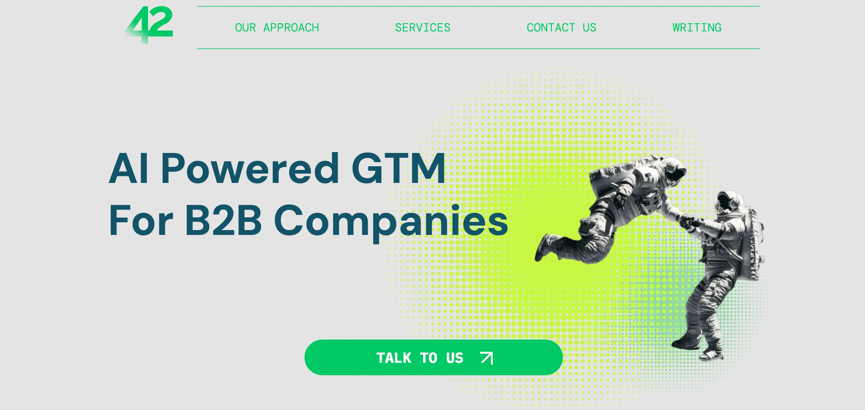 Screenshot of 42 Agency homepage