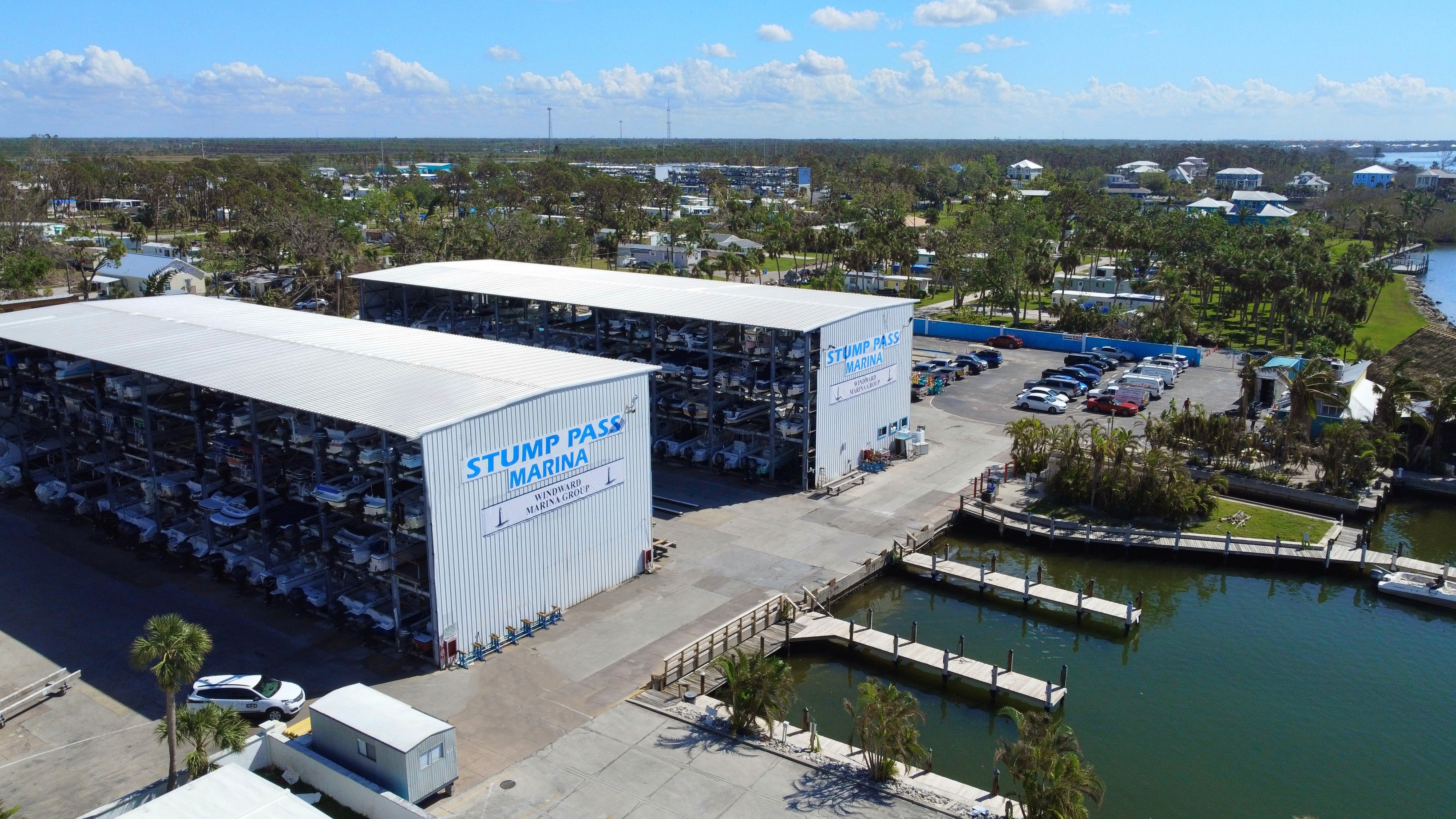 Dry storage facilities at stump pass marina