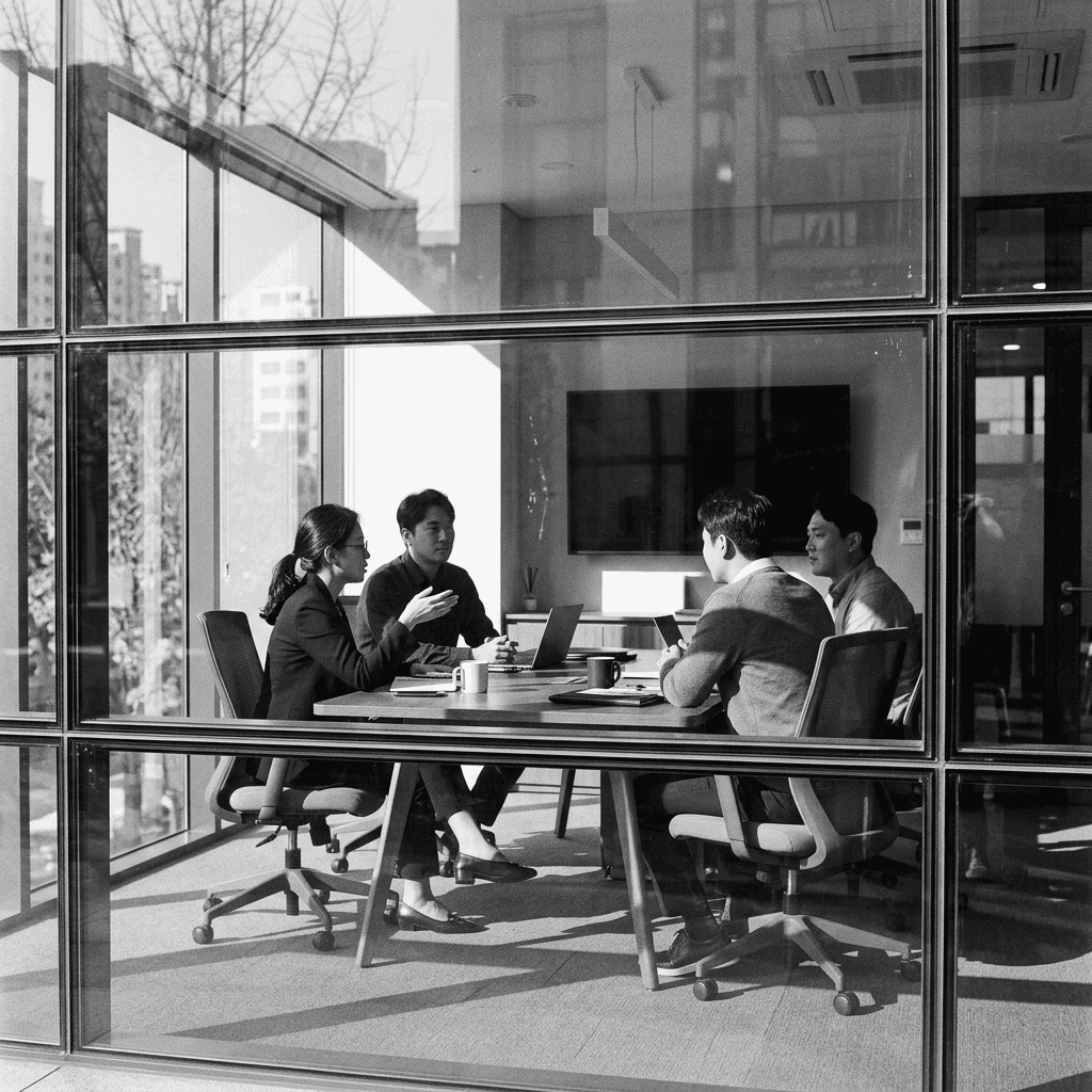 Casual Office or Café Gathering