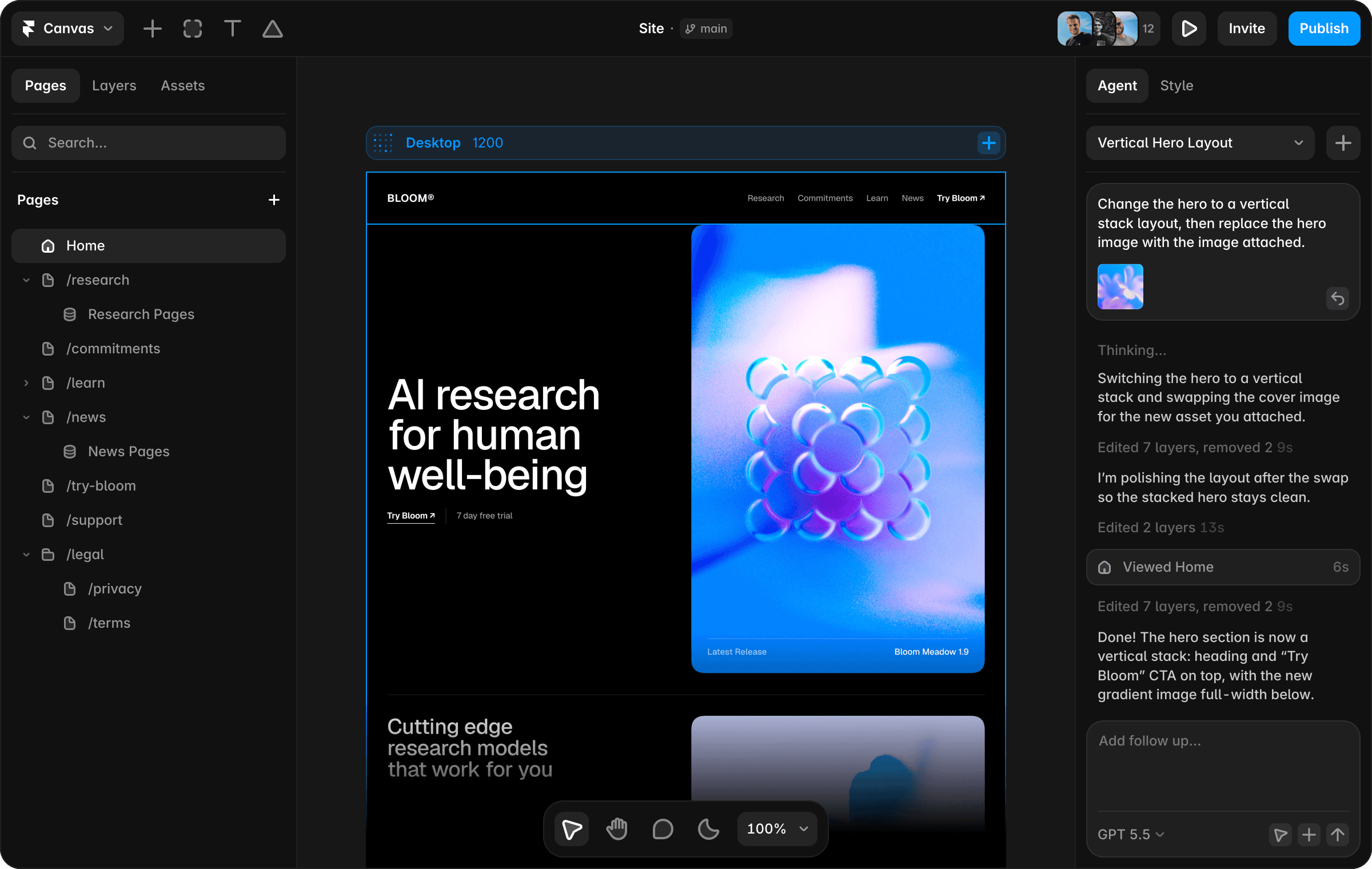 Framer AI: Agents for building better websites