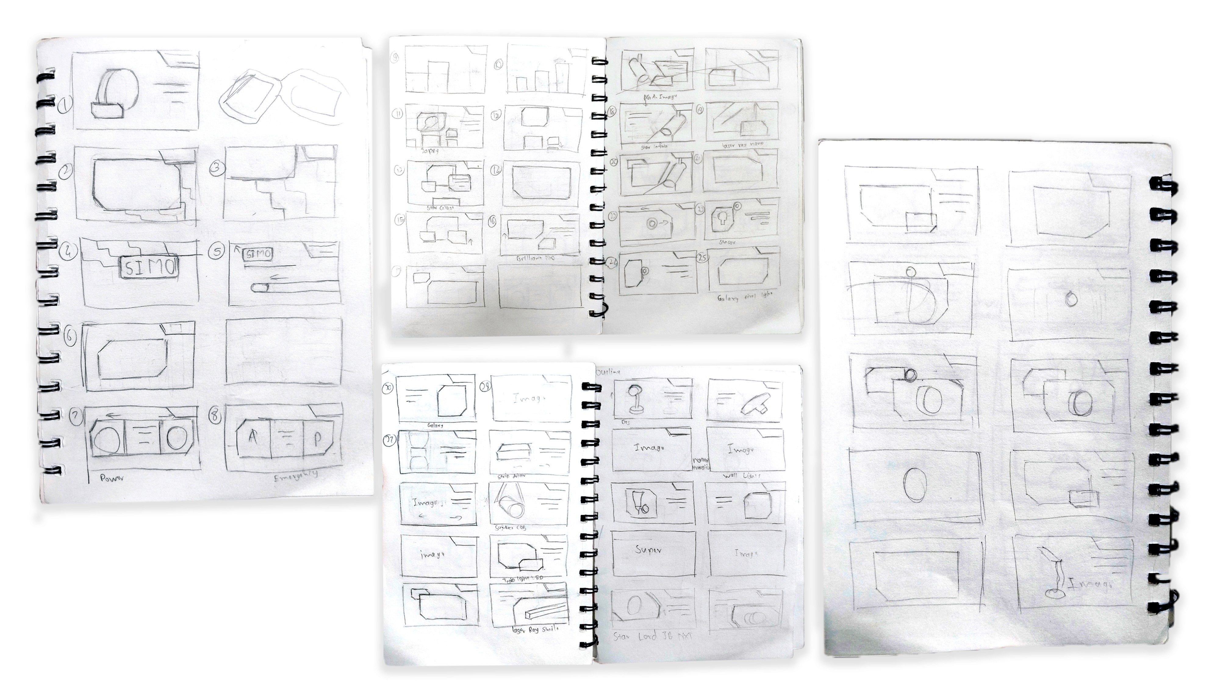 Storyboard for Crompton NPD product presentation video.