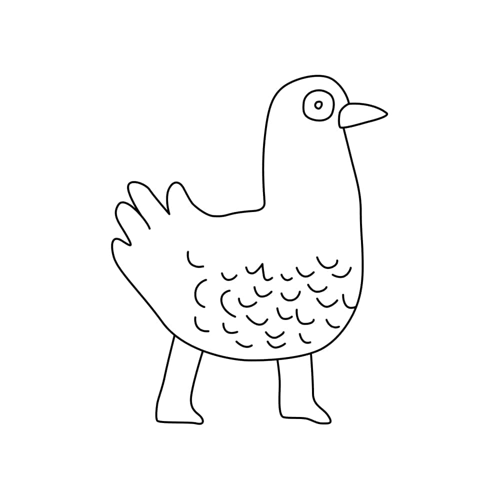 Whimsical Blue Chicken #0x2RQ