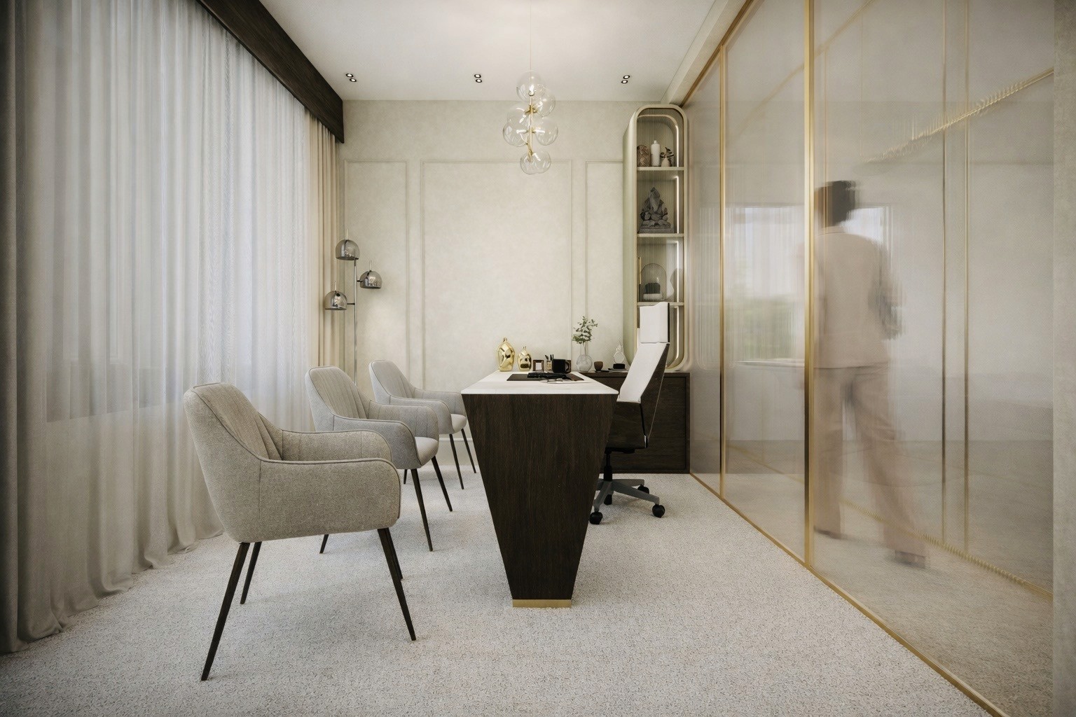 Project showcase image featuring a modern, refined interior.