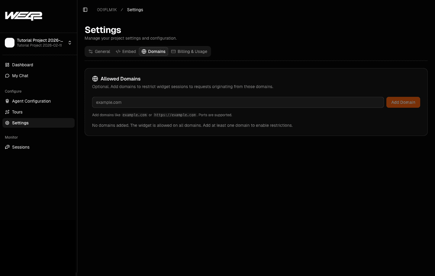Published site with verified widget behavior