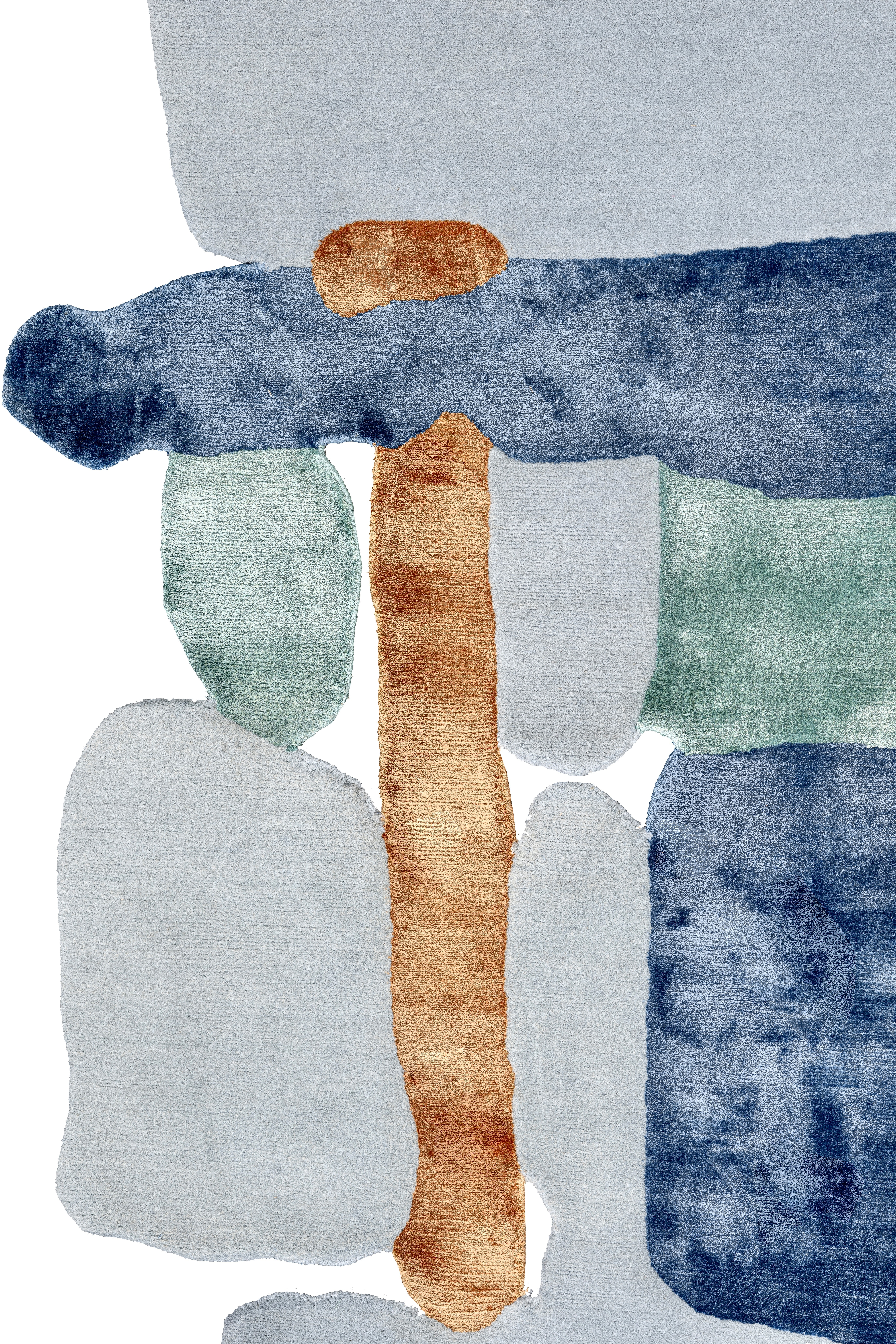 Symi Dett handwoven contemporary luxury rug by Illulian - MateriaVita