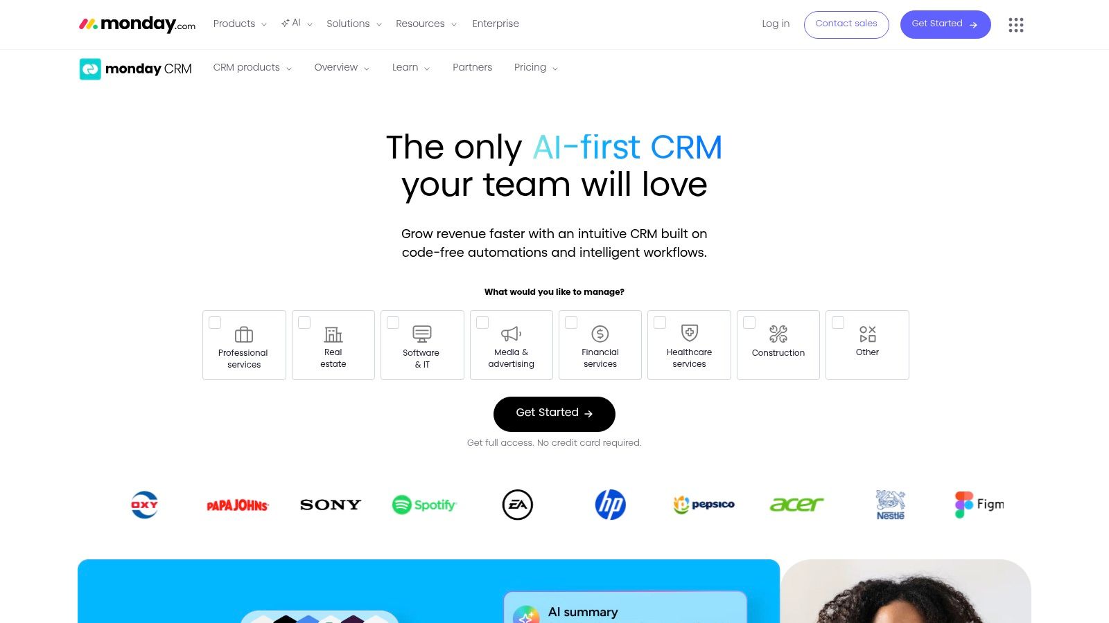 monday sales CRM