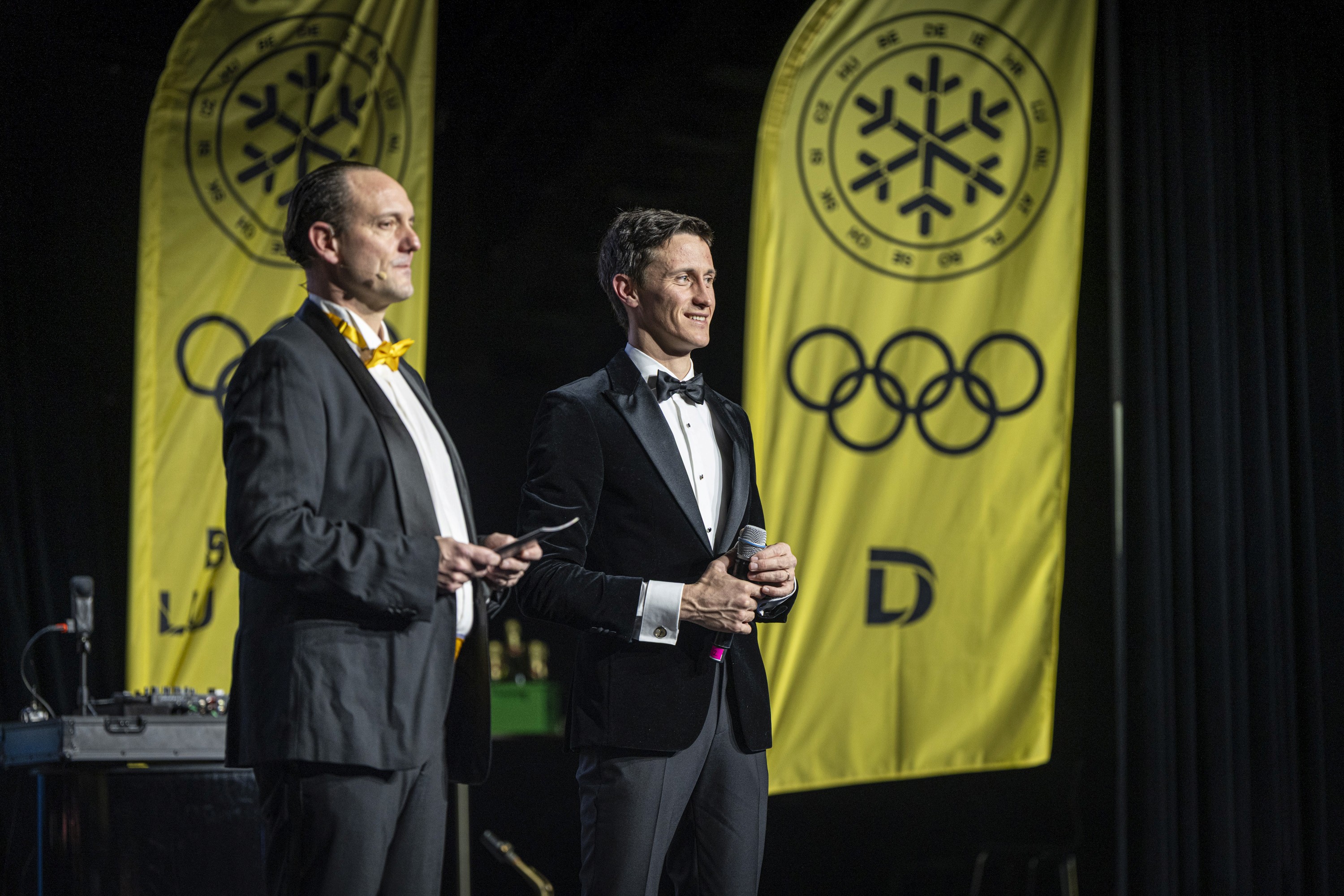 Attendees interacting with a digital health or technology display at a conference exhibition.