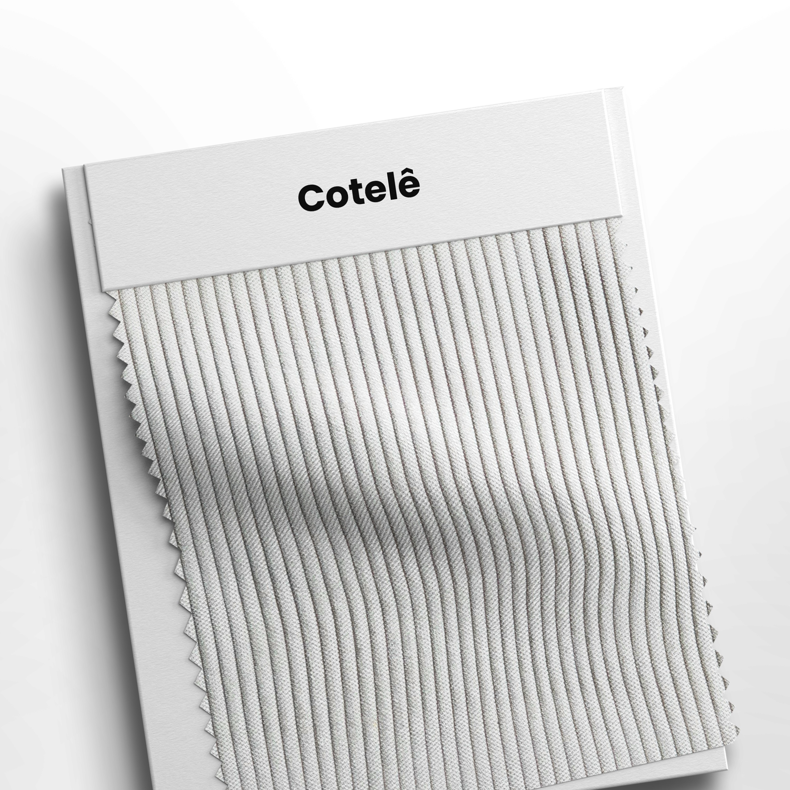 mostruário com veludo cotelê marfim