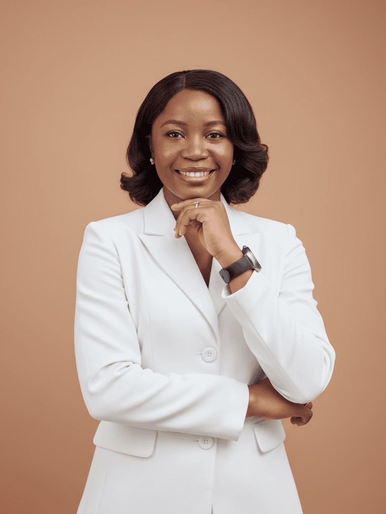 Portrait of portfolio creator – back view