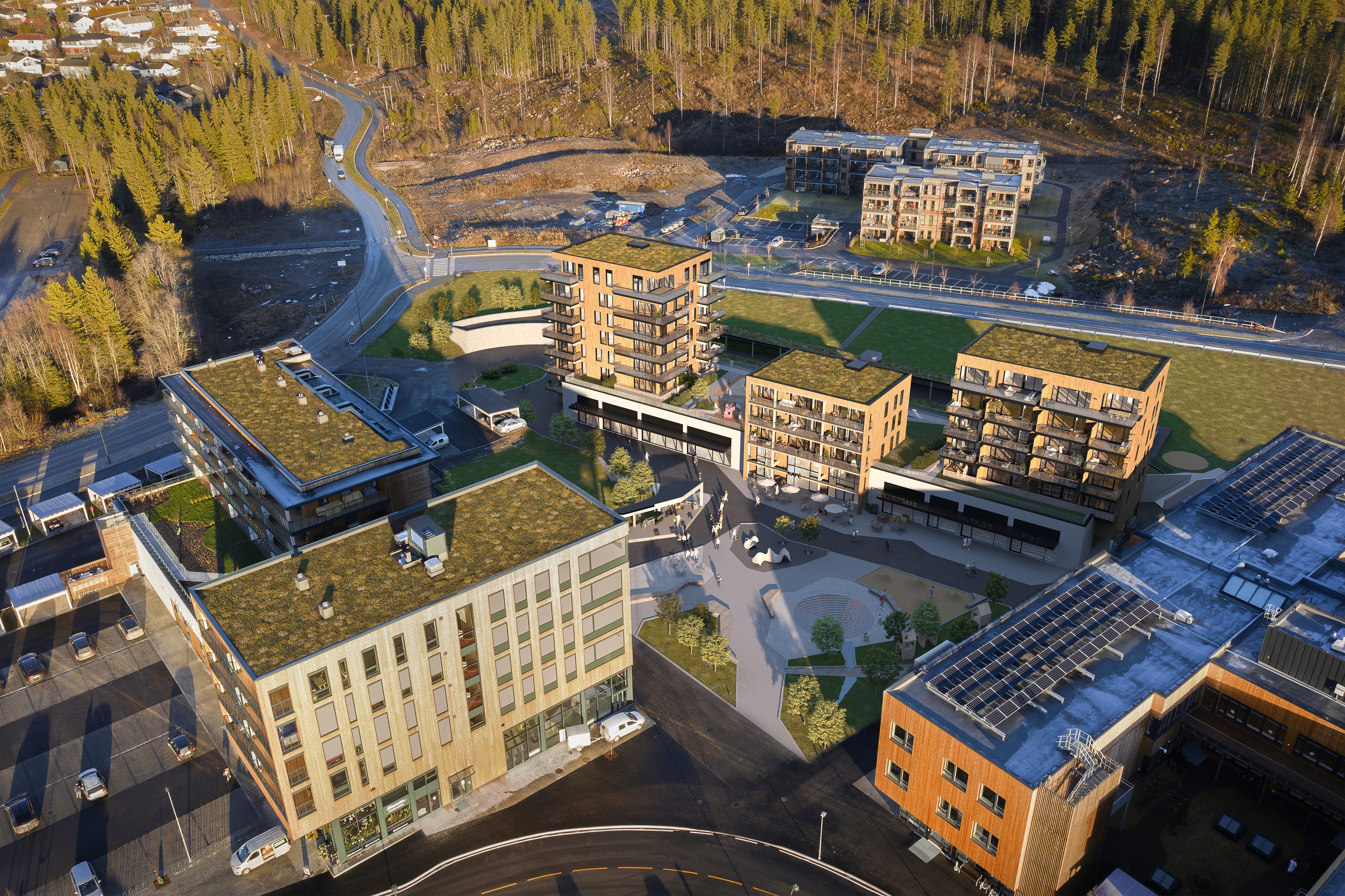 Utbygging av leiligheter og næringslokaler i Sagparken