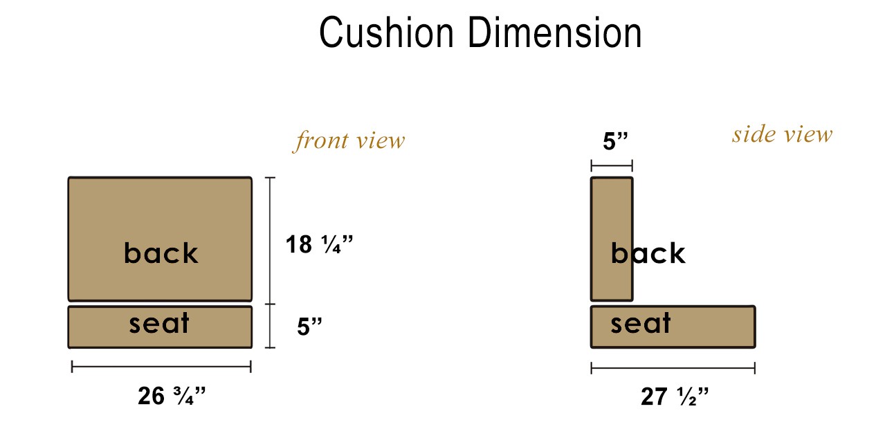 cushion size