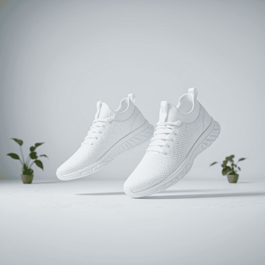 product photography of a pair of athletic shoes